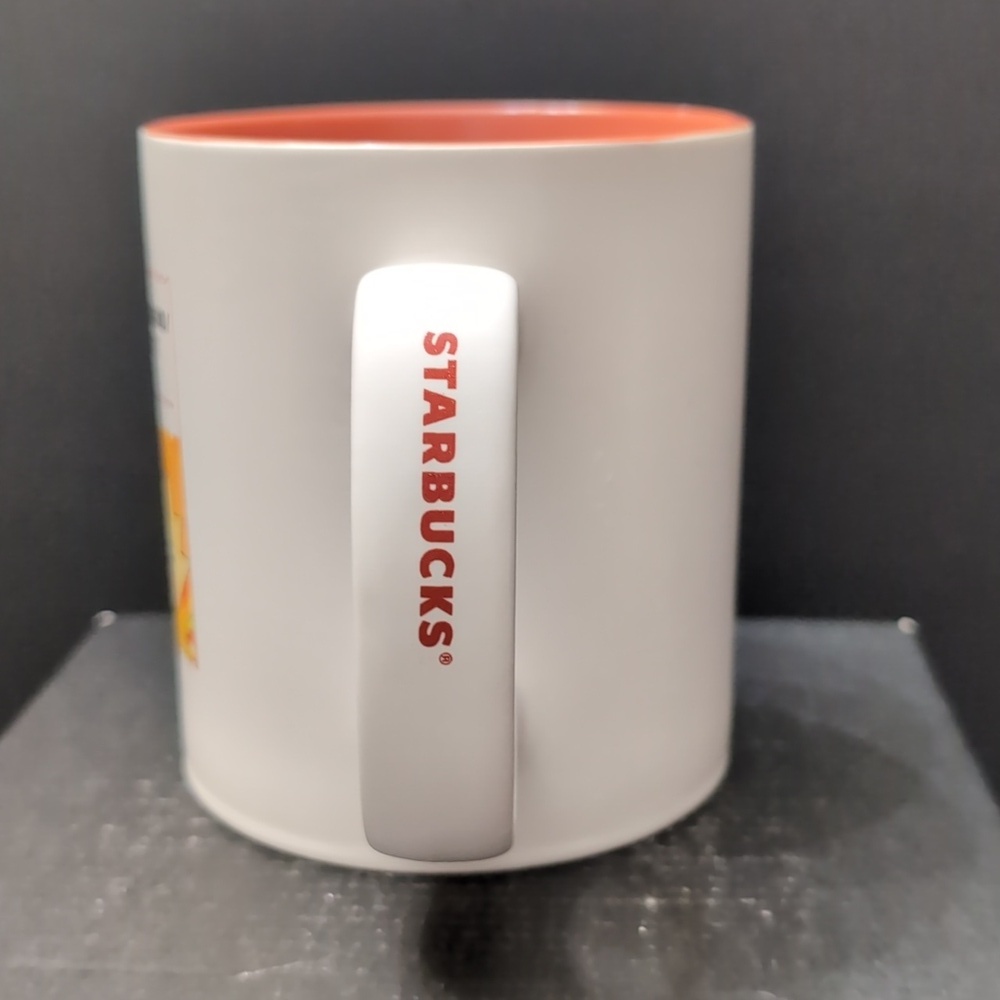 Starbucks 2010 Breakfast Blend White/Orange Coffee Mug 15.5oz - Picture 3 of 9